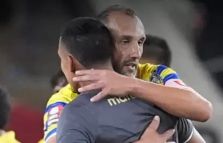 Reencuentro de �lex Valera y Hern�n Barcos