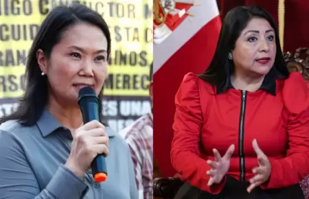 Keiko Fujimori evit� confirmar si su bancada dar� voto de confianza al Gabinete.