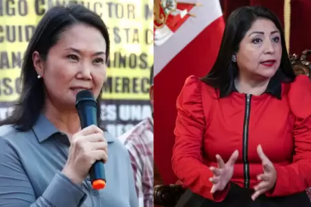 Keiko Fujimori evit� confirmar si su bancada dar� voto de confianza al Gabinete.