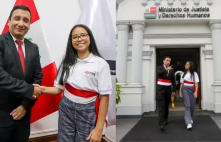 Ni�a de 12 a�os se convierte en ministra de Justicia por un d�a.