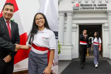 Ni�a de 12 a�os se convierte en ministra de Justicia por un d�a.