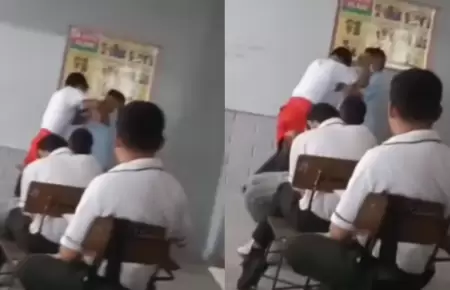Estudiante agrede a su profesor en plena clase