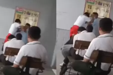 Estudiante agrede a su profesor en plena clase