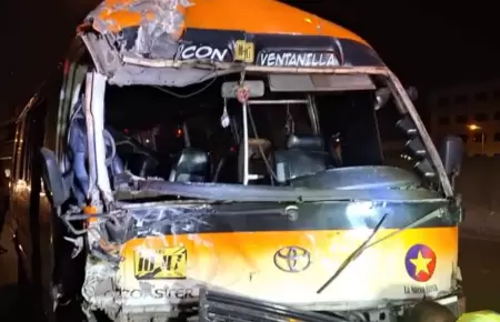 Choque entre 'Anconeros' deja al menos 10 heridos en la Panamericana Norte