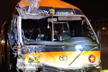 Choque entre 'Anconeros' deja al menos 10 heridos en la Panamericana Norte