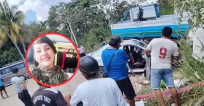 Suboficial PNP gravemente herida tras accidente de tr�nsito