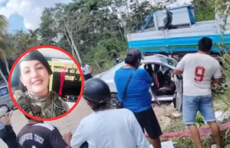 Suboficial PNP gravemente herida tras accidente de tr�nsito