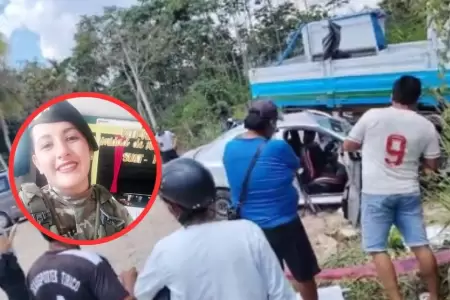 Suboficial PNP gravemente herida tras accidente de tr�nsito