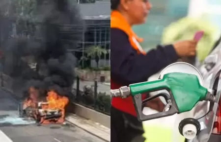 Otro auto se incendia por presunto cambio a GLP en medio de desabastecimiento de