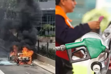 Otro auto se incendia por presunto cambio a GLP en medio de desabastecimiento de