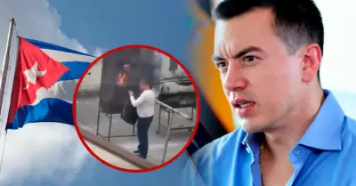 Funcionarios cubanos queman documentos tras expulsi�n de personal diplom�tico en