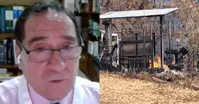 La deflagraci�n de gas contin�a con una altura de tres metros