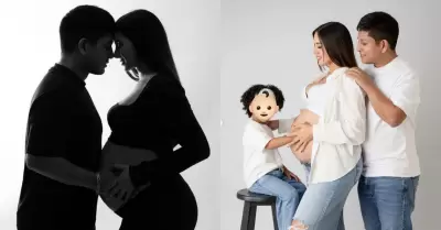 Darinka muestra su sesi�n de fotos embarazada junto a su novio