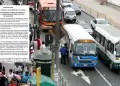 Gremios de transporte urbano advierten "colapso": Piden apoyo al Gobierno antes de convocar nuevo PARO