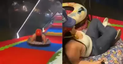 Mujer muere tras salirse de tobog�n en parque de diversiones