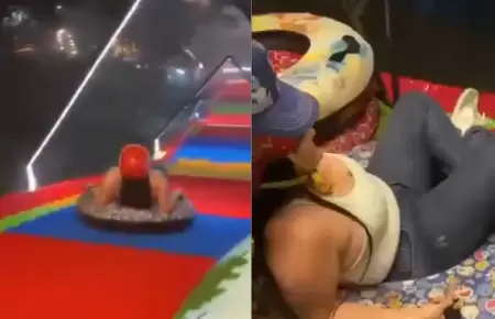 Mujer muere tras salirse de tobog�n en parque de diversiones