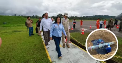 Premier Miralles y ministros llegan a Megantoni