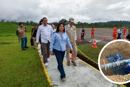 Premier Miralles y ministros llegan a Megantoni