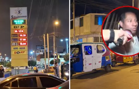 M�s de 100 mototaxistas hacen colas en VES