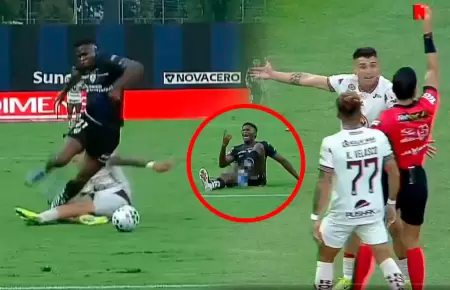 Jugador de Independiente del Valle qued� gravemente lesionado tras la falta.