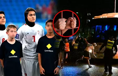 Manifestantes intentaron frenar el bus tras advertir se�ales de auxilio de las j