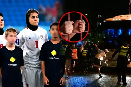 Manifestantes intentaron frenar el bus tras advertir se�ales de auxilio de las j