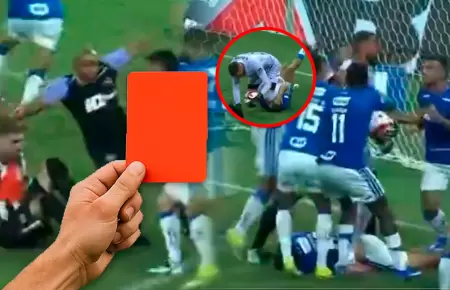 Ataque de arquero desencaden� pelea campal dentro del campo a segundo de acabar