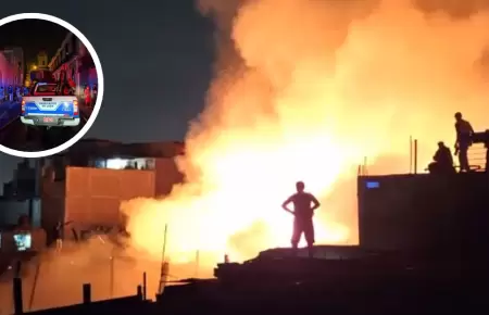 Bomberos extinguen incendio en Cercado de Lima