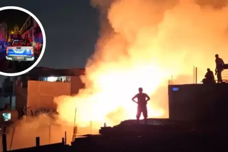 Bomberos extinguen incendio en Cercado de Lima
