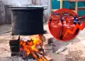 Ollas comunes vuelven a cocinar con le�a ante el aumento del costo del bal�n de gas