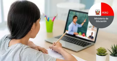 Minedu: 95% de colegios privados acat� clases virtuales en el primer d�a.