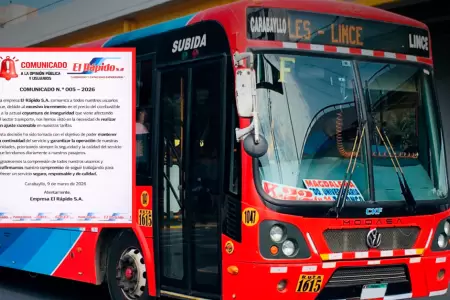 El R�pido sube pasajes ante alza de precios de combustibles