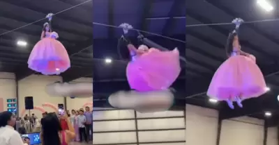 Quincea�era sufre incidente en las alturas