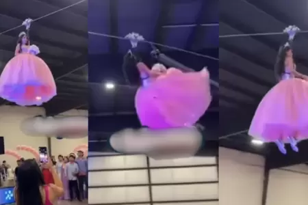 Quincea�era sufre incidente en las alturas