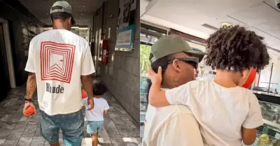 Jefferson Farf�n se luce con su hija Luana