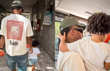 Jefferson Farf�n se luce con su hija Luana