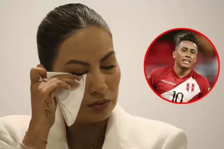 Pamela L�pez rompi� en llanto tras pedirle a Cueva que vea a sus hijos