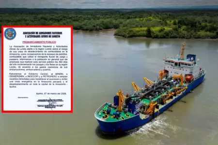 Armadores navieros advierten grave crisis en la Amazon�a