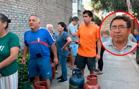 Decenas de personas forman fila frente al local de Inti Gas en Chorrillos para c