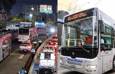 Bus varado en Javier Prado desata demoras en el Metropolitano