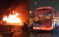 Tragedia en Villa El Salvador: Presuntos extorsionadores incendian bus de transporte p�blico