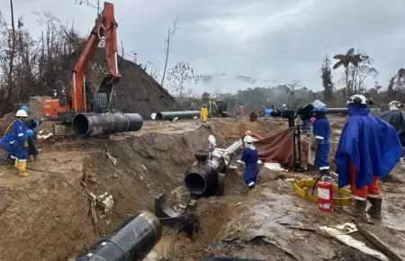 Reparaci�n de ductos de TGP tiene avance del 74%