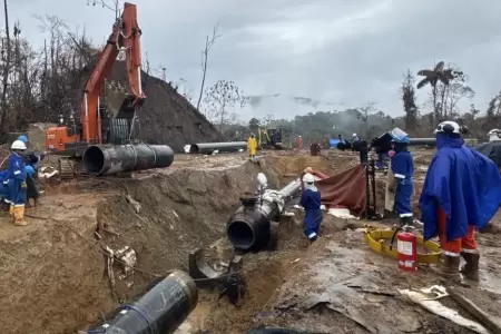 Reparaci�n de ductos de TGP tiene avance del 74%