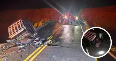 Colapso de puente en �ncash dej� un fallecido y tres heridos