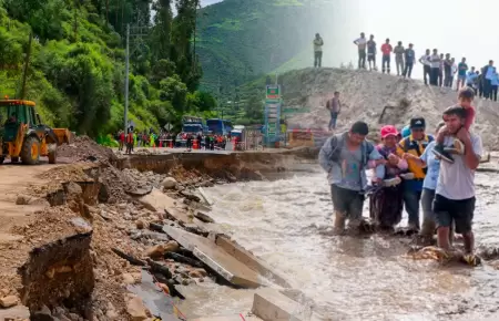 1177 distritos declarados en emergencia por lluvias