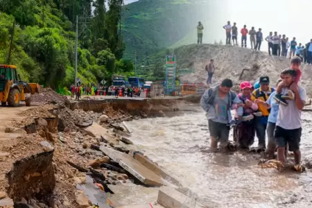 1177 distritos declarados en emergencia por lluvias