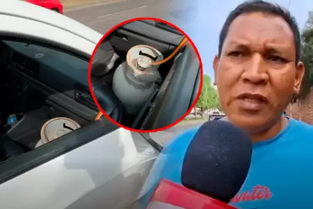 Taxista us� particular m�todo improvisado para abastecerse de combustible.