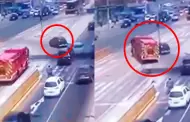Chorrillos: Cami�n de bomberos evita accidente mortal con auto que se cruz� en v�a del Metropolitano