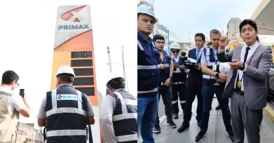 Fiscal�a, Sunat y Osinergmin intervienen grifos para detectar alza de precios y