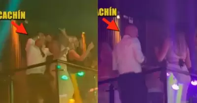 Carlos Alc�ntara es captado bailando cari�osamente con jovencita